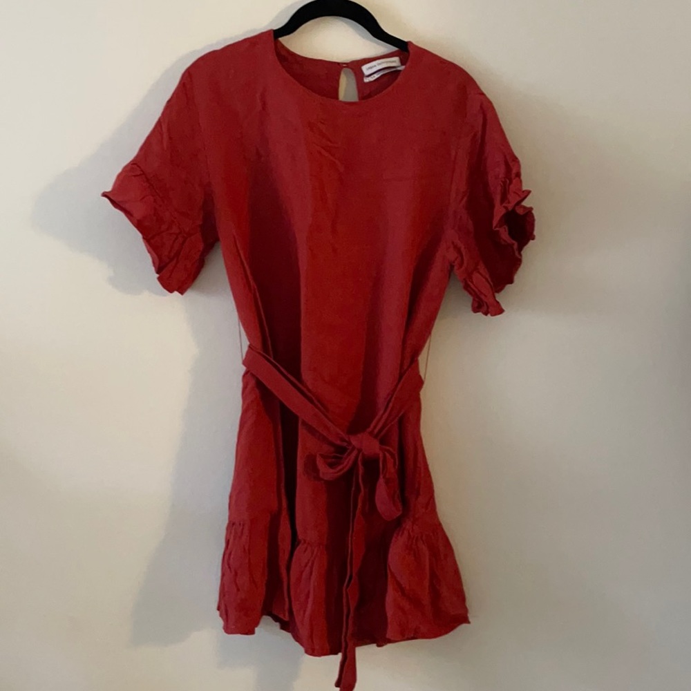Red mini dress